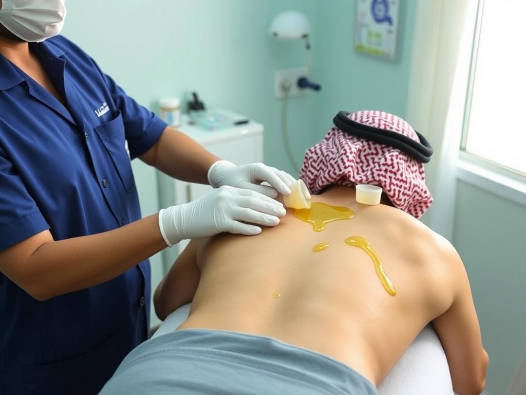 الحجامة المنزلقة في مركز الحجامة السعودية