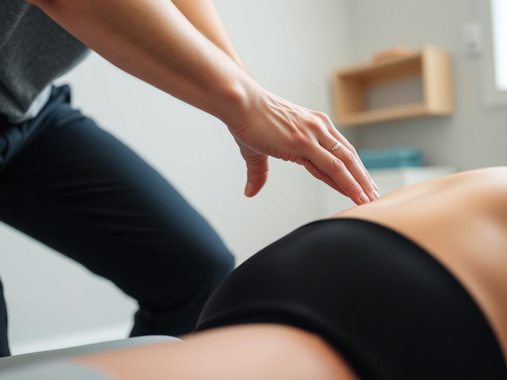 أخصائي يطبق تقنيات العلاج اليدوي المتقدم على العمود الفقري