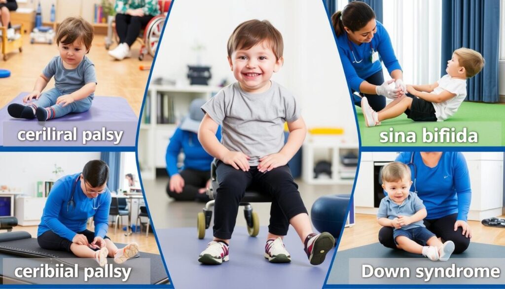 أنواع مختلفة من الإعاقات الحركية التي يعالجها العلاج الطبيعي للأطفال المصابين بإعاقات حركية