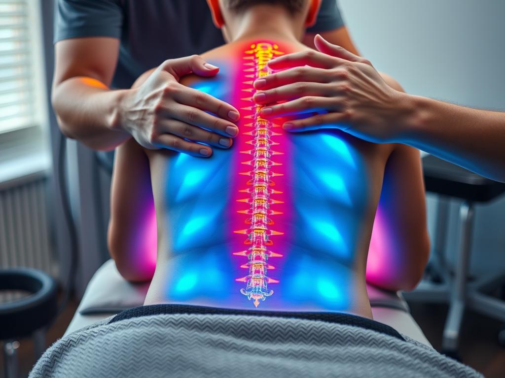 تطبيق العلاج بالحرارة والبرودة المتقدم على العمود الفقري