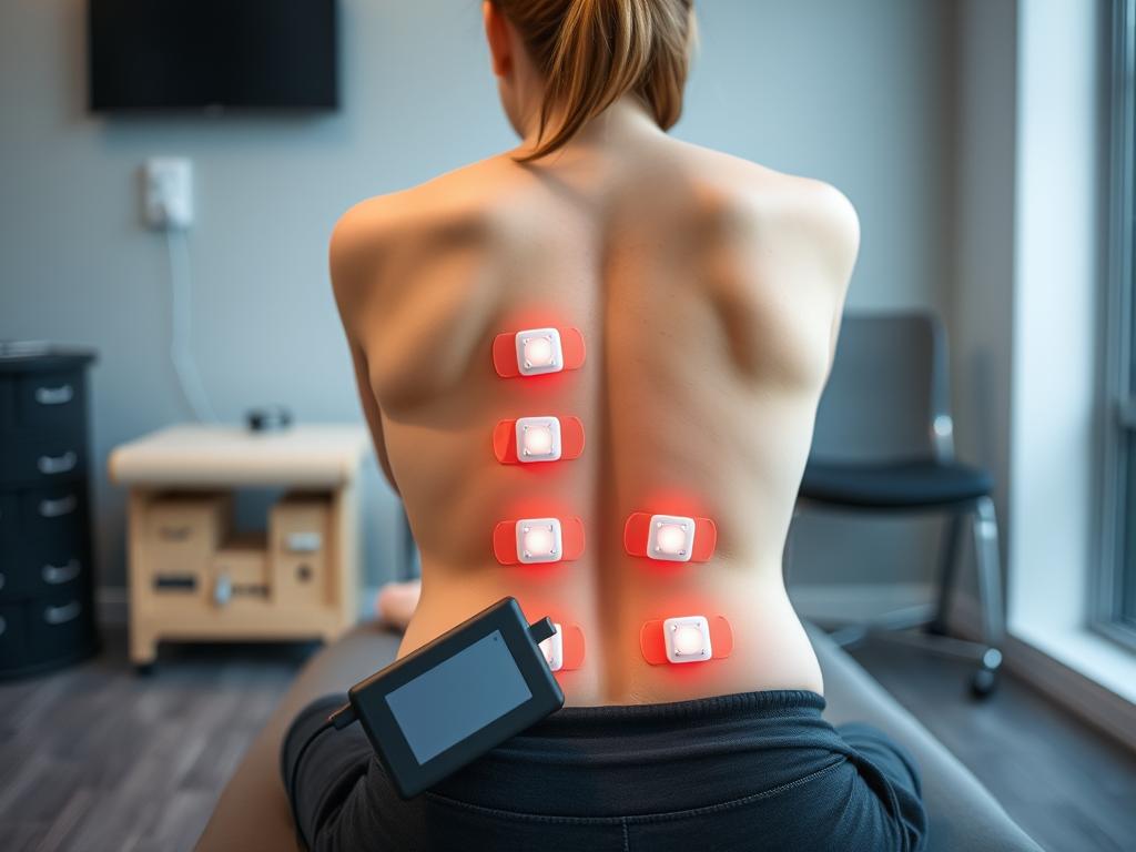 تطبيق تقنية التحفيز الكهربائي العصبي عبر الجلد على منطقة أسفل الظهر