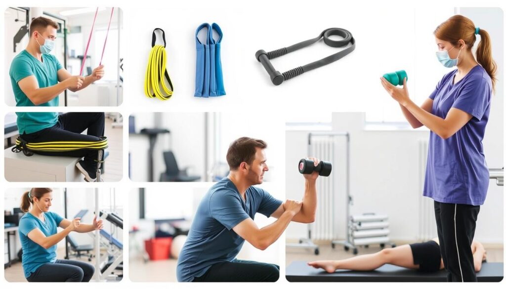 تقنيات العلاج الطبيعي لتقوية العضلات بعد العمليات تشمل التمارين التدريجية والعلاج المائي