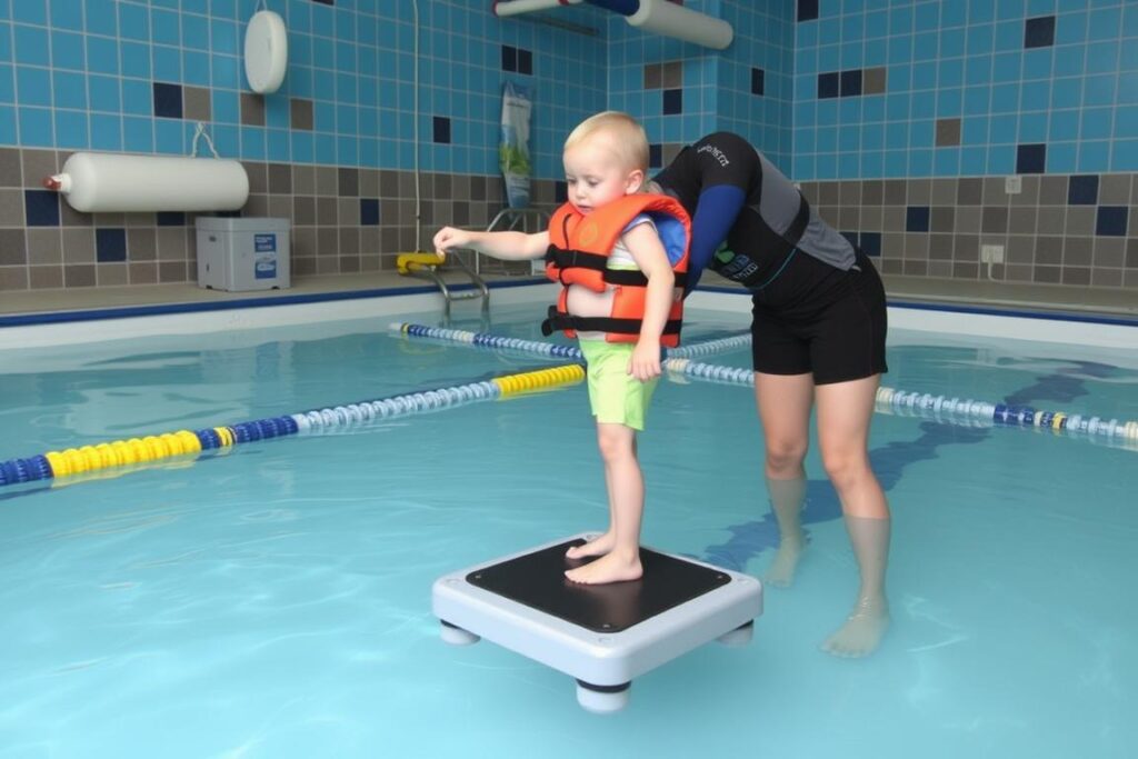تمارين التوازن المائية للأطفال كجزء من العلاج الطبيعي