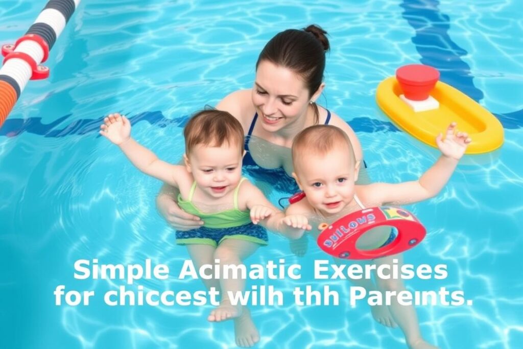 تمارين مائية بسيطة للأطفال يمكن ممارستها مع الوالدين