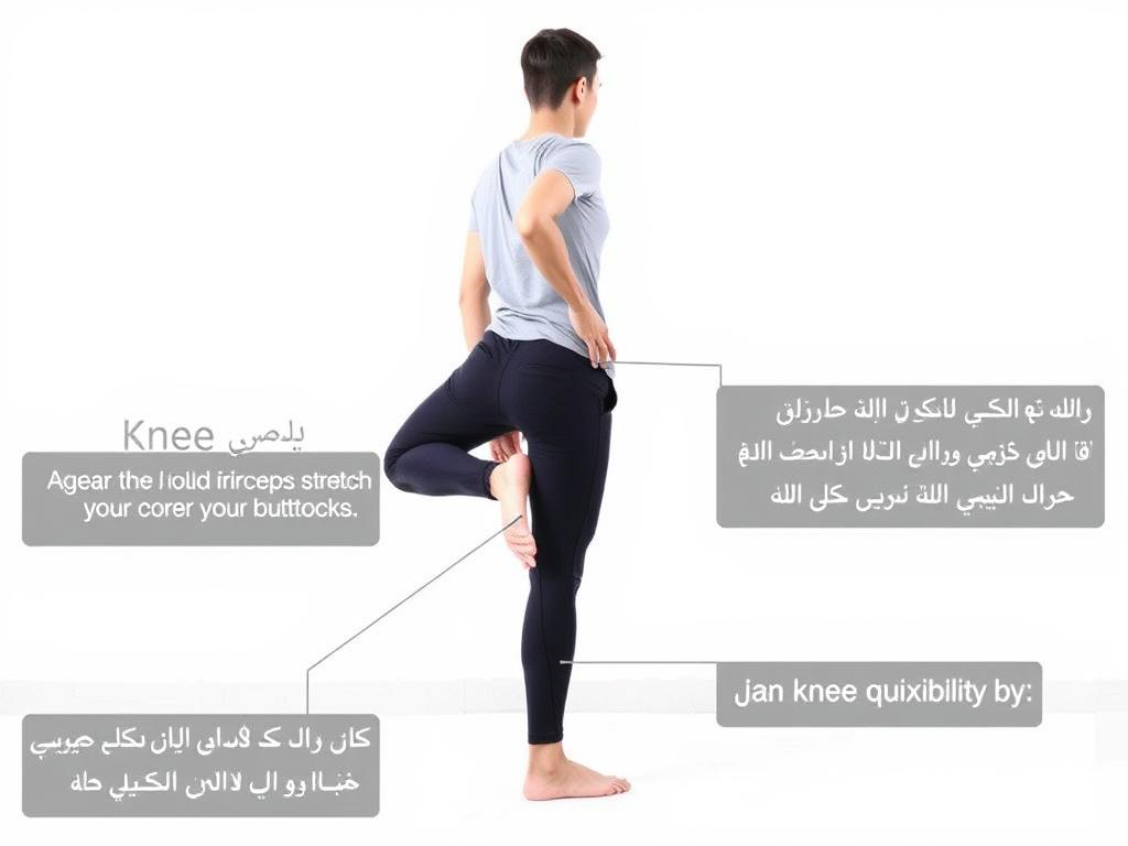 تمرين إطالة عضلات الفخذ الأمامية