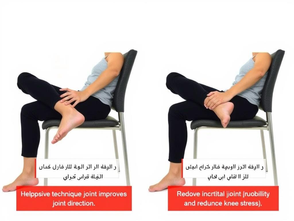 تمرين دوران الكاحل لتحسين مرونة المفصل