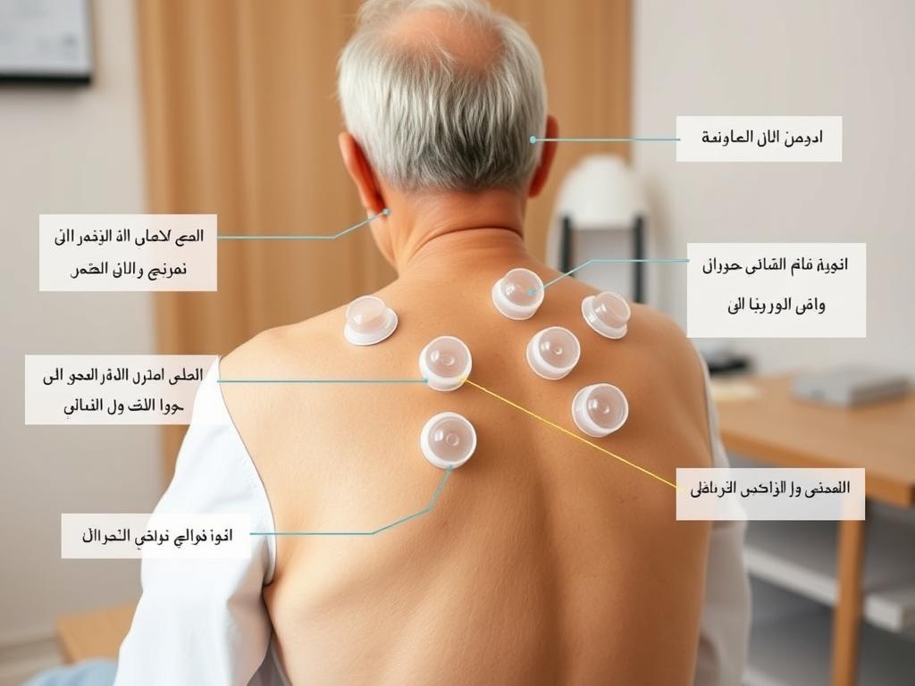 جلسة حجامة لعلاج الآلام المزمنة لدى الكبار