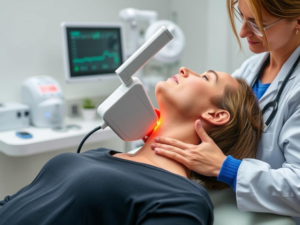 جهاز العلاج بالتردد الحراري المستخدم لعلاج آلام الرقبة، من أحدث الأساليب في العلاج الطبيعي