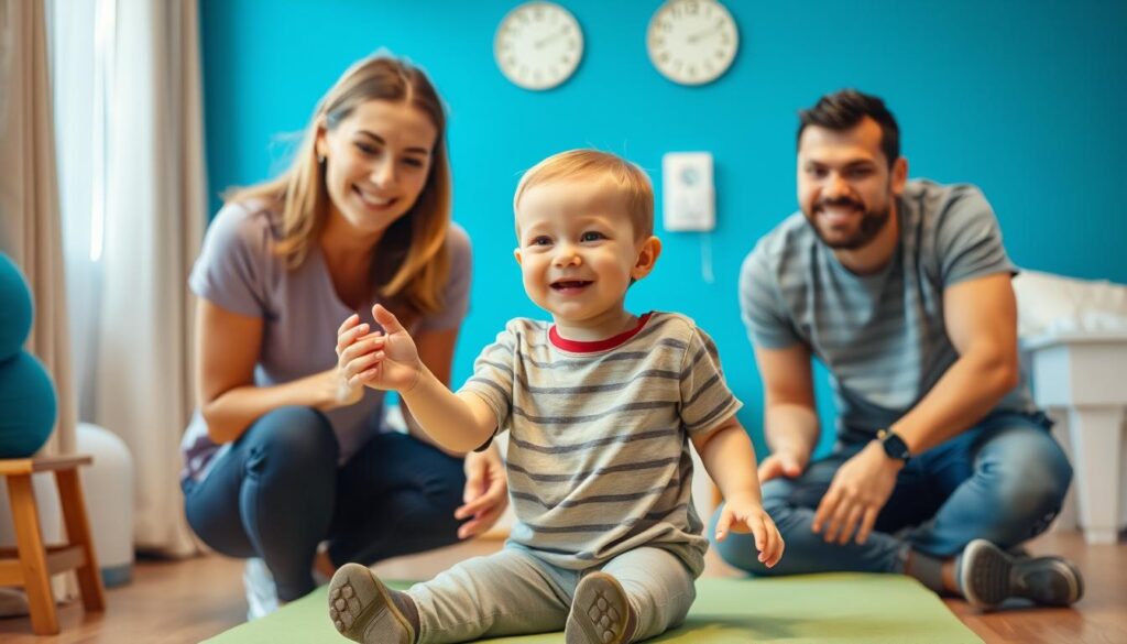 طفل يحقق تقدماً ملحوظاً من خلال برامج العلاج الطبيعي للشلل الدماغي طفل يحقق تقدماً ملحوظاً من خلال برامج العلاج الطبيعي للشلل الدماغي