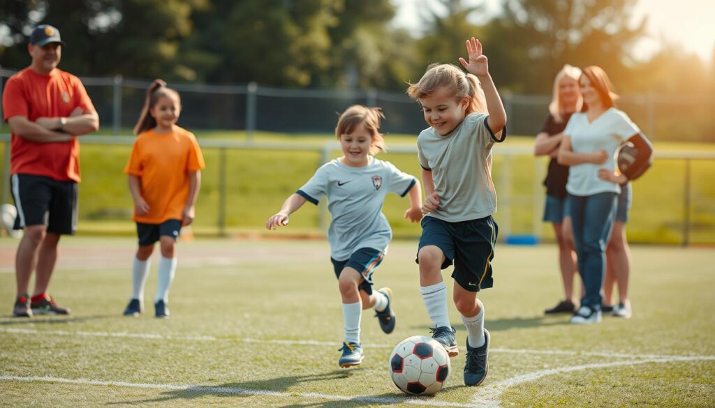 طفل يعود لممارسة الرياضة بعد إكمال برنامج إعادة التأهيل