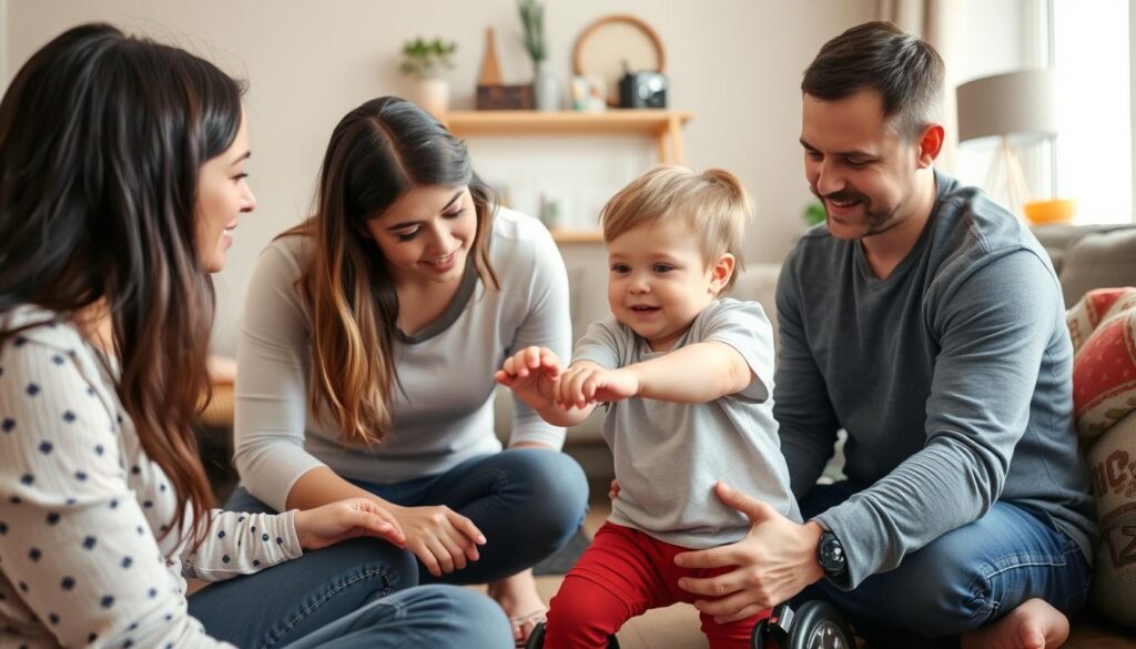 عائلة تتغلب على تحديات العلاج الطبيعي للأطفال المصابين بإعاقات حركية من خلال الدعم المتبادل
