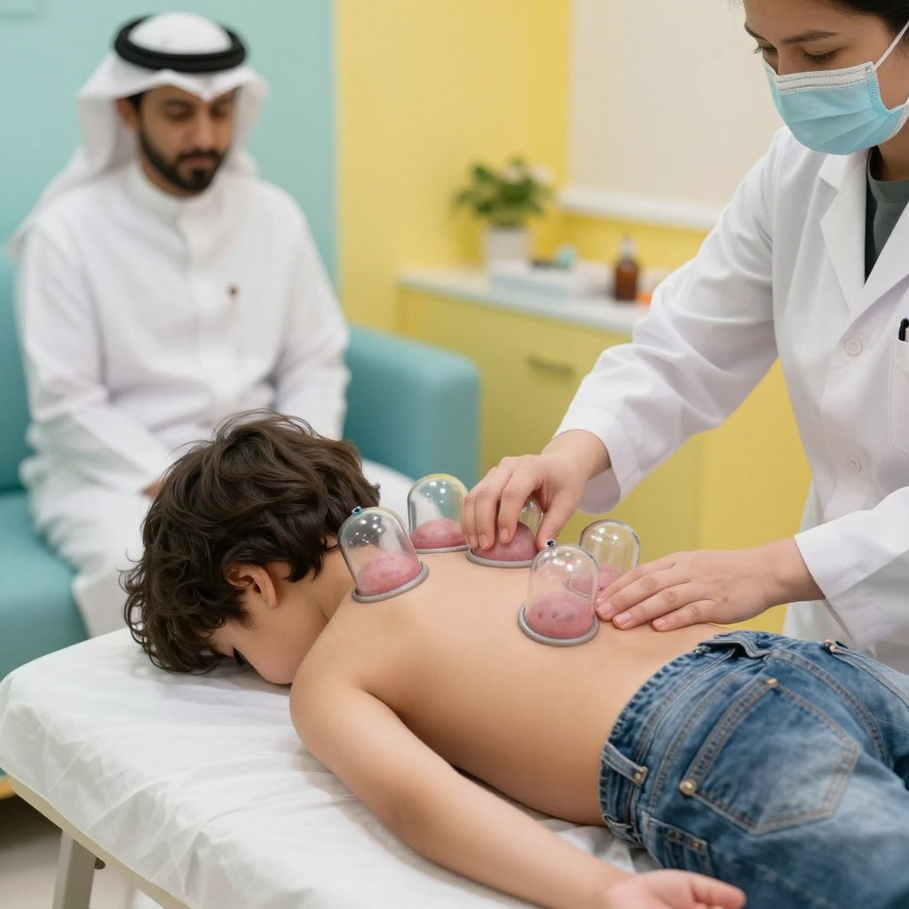 حجامة آمنة للأطفال في مركز الافضل للحجامة بالرياض