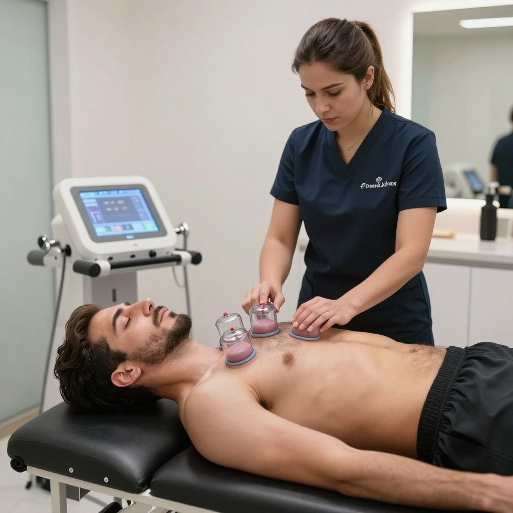 حجامة رياضية للاعبين في مركز الافضل للحجامة بالرياض