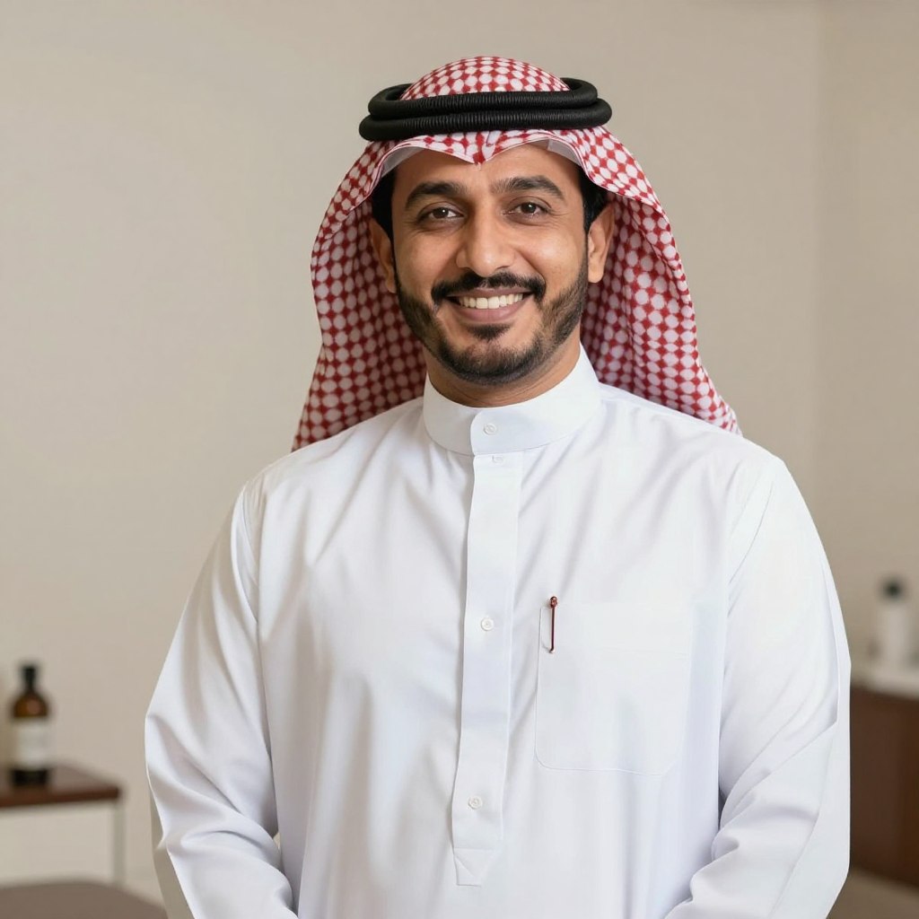 صورة لأحد عملاء مركز الحجامة الوقائية بالرياض