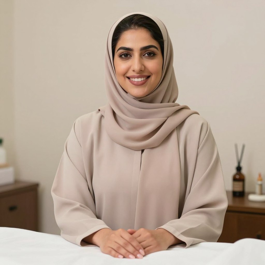 صورة لإحدى عميلات مركز الحجامة الوقائية بالرياض