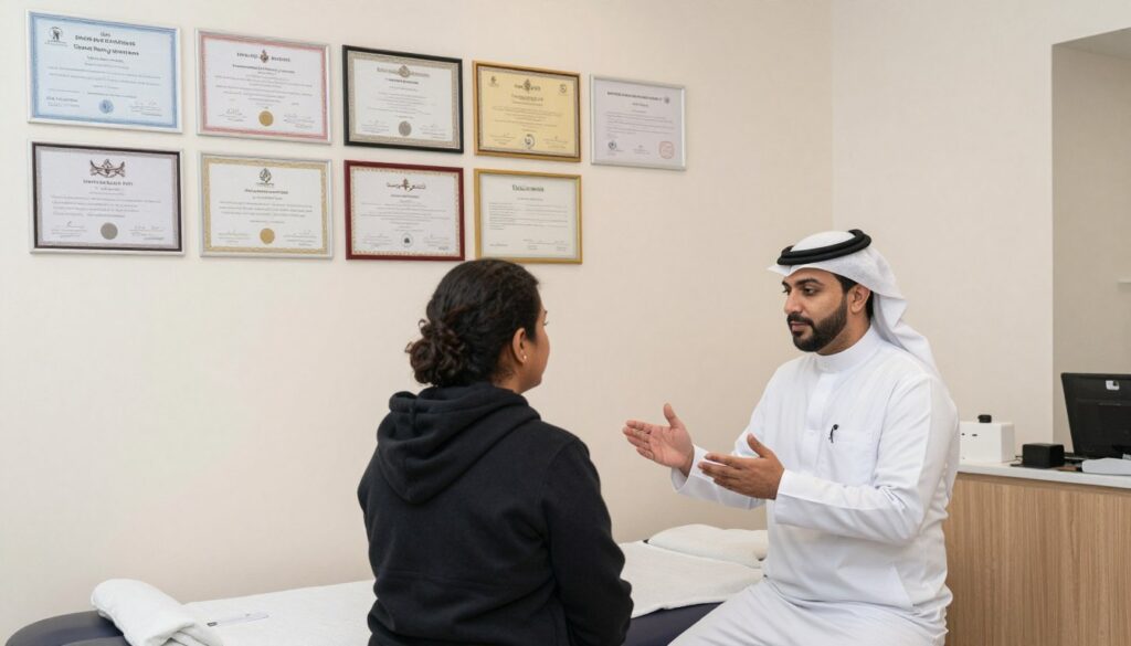 مريض يختار مركز حجامة مناسب في الرياض بناءً على الجودة والسعر